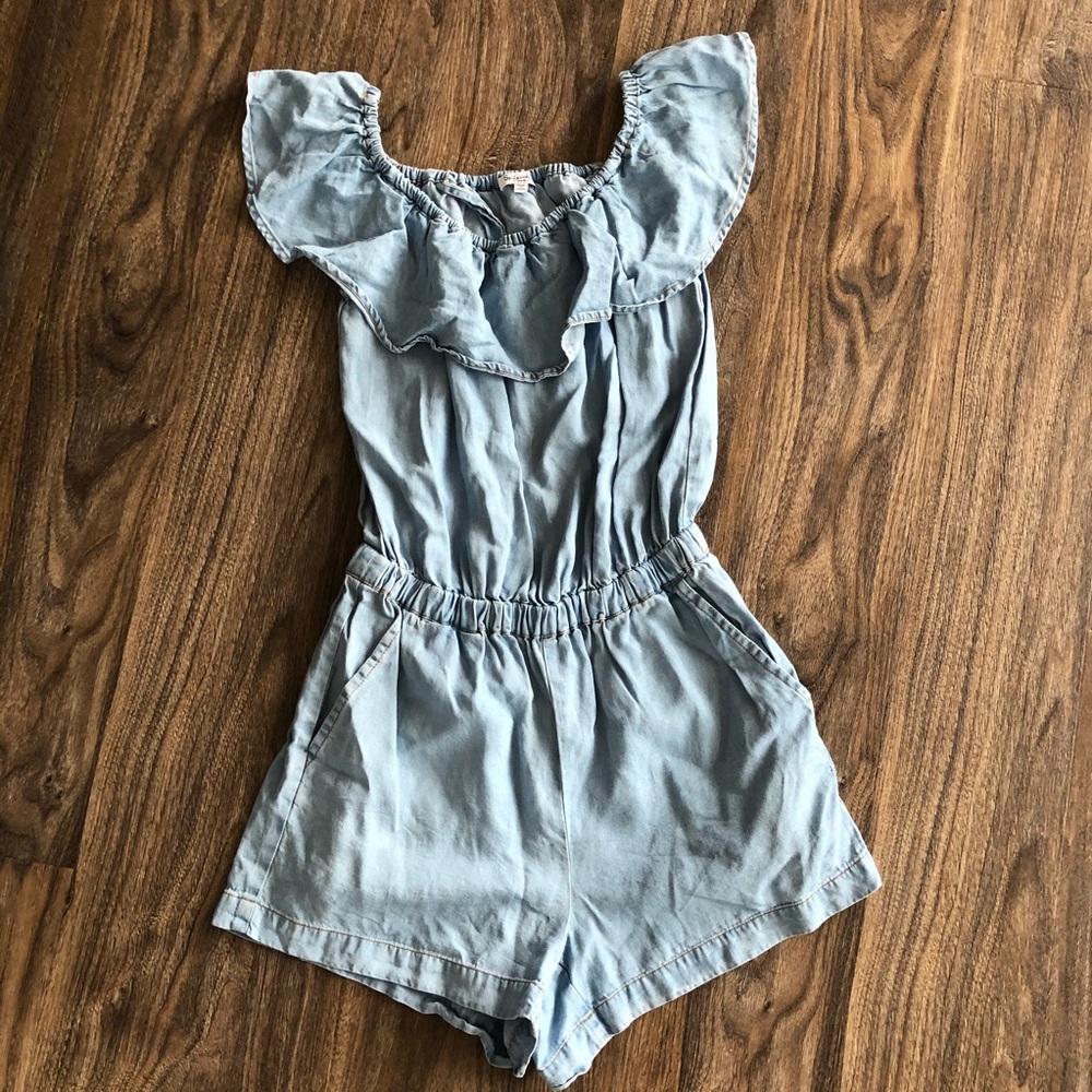 Splendid | Denim Chambray Romper xsmall